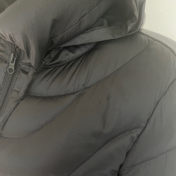 a.n.a Down Puffer Jacket Packable Hooded Sz Xl Black Cozy Winter Goth core - Picture 9 of 14